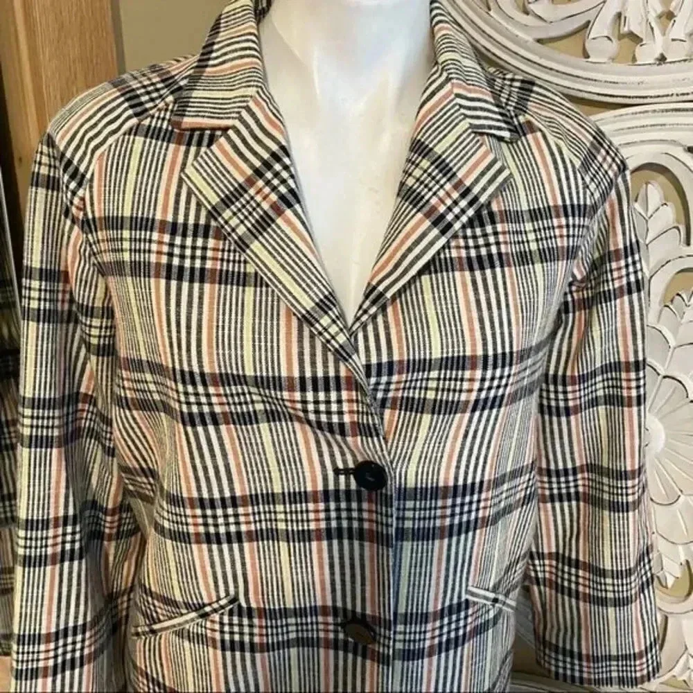 Zara Girls plaid blazer NEW